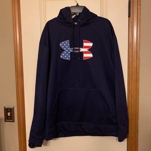 Under Armour American Flag Logo Hooded Sweatshirt